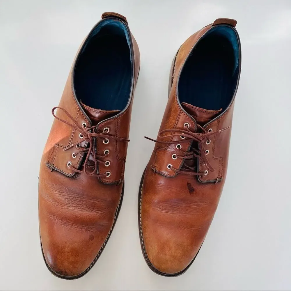 COLE HAAN Mens Brown Leather Lace Up Oxford Dress Casual Shoes 13 NORDSTROM